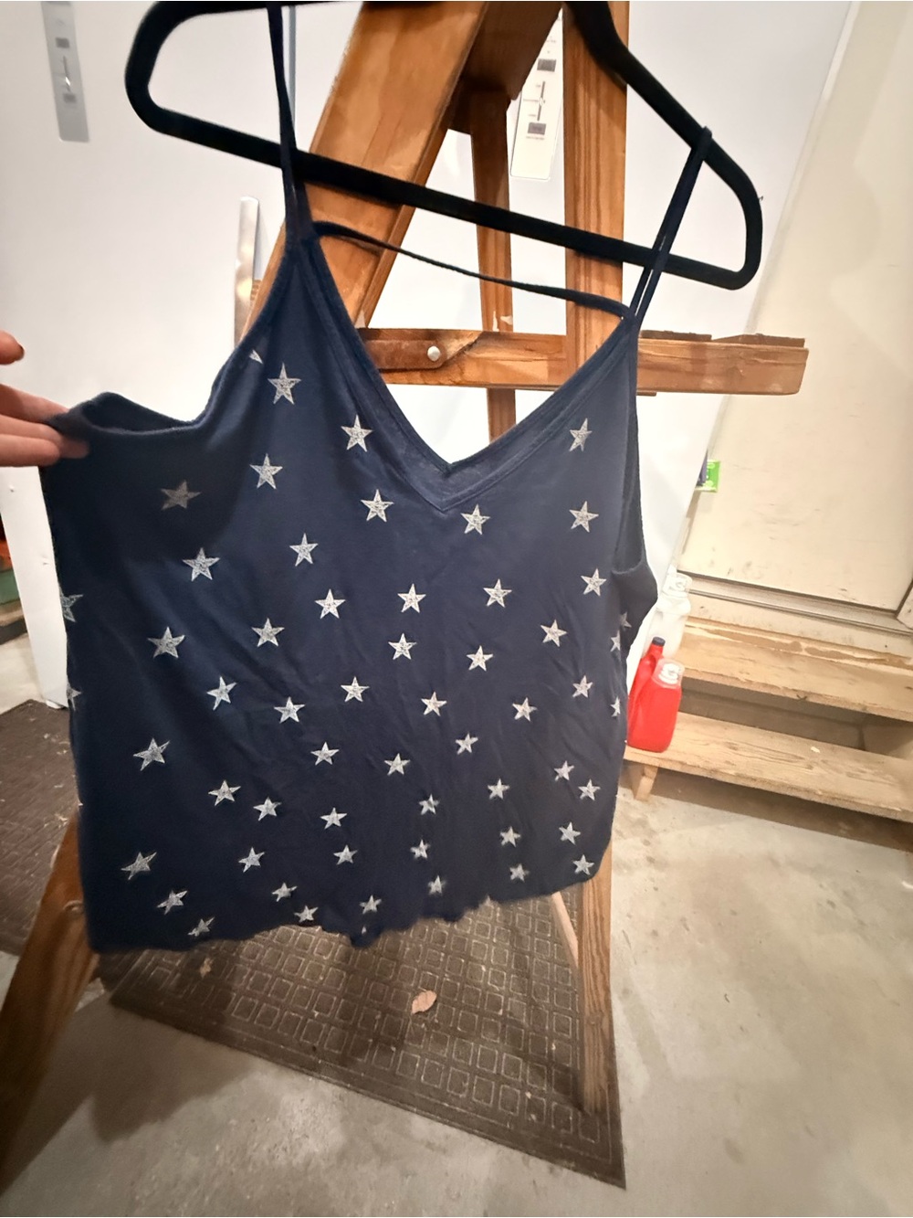 Shyanne Navy Star-Print V-Neck Cami